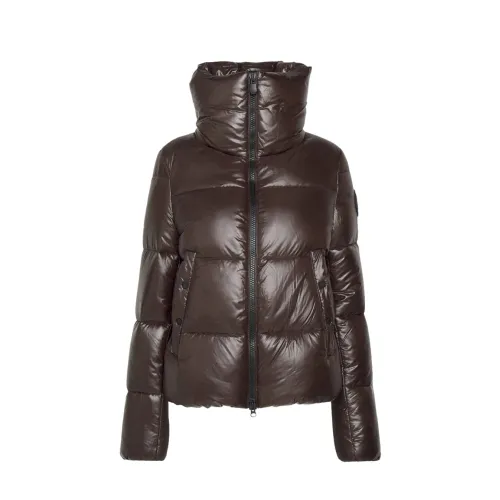 Save The Duck , Brown Nylon Women`s Jacket ,Brown female, Sizes: