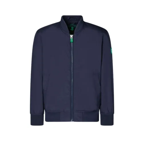 Save The Duck , Classic Bomber Jacket ,Blue male, Sizes: