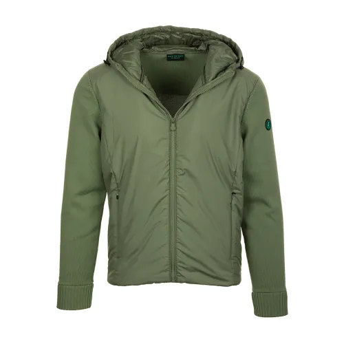 Save The Duck , Green Lightweight Jacket for Fashion-Forward Men ,Green male, Sizes: