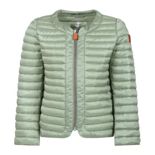 Save The Duck , Green Quilted Down Jacket ,Green unisex, Sizes:
