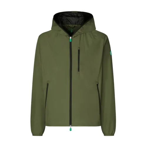 Save The Duck , Men`s Short Lightweight Jacket ,Green male, Sizes: