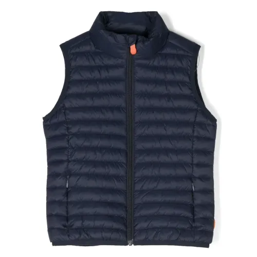 Save The Duck , Navy Blue Padded Dolin Vest ,Blue male, Sizes:
