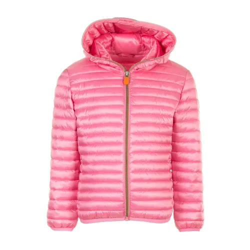 Save The Duck , Pink Hooded Jacket ,Pink female, Sizes: