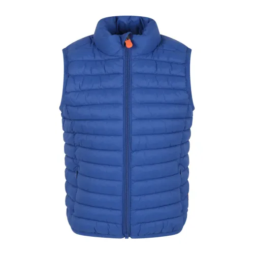 Save The Duck , Quilted Blue Vest with Plumtech ,Blue unisex, Sizes: