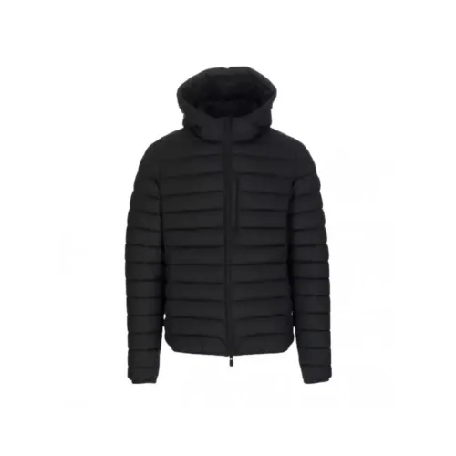 Save The Duck , Quilted Hooded Nylon Coat ,Black male, Sizes: