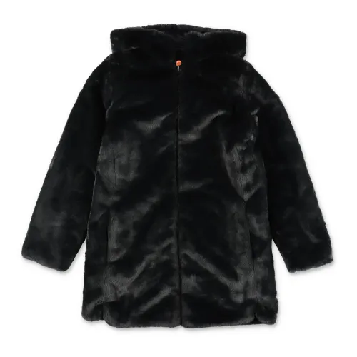 Save The Duck , Reversible Padded Jacket with Hood ,Black female, Sizes: