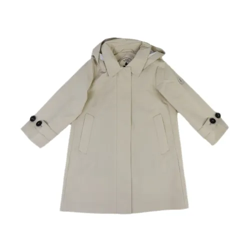 Save The Duck , Sand Nylon Zip Trench Coat ,Beige male, Sizes: