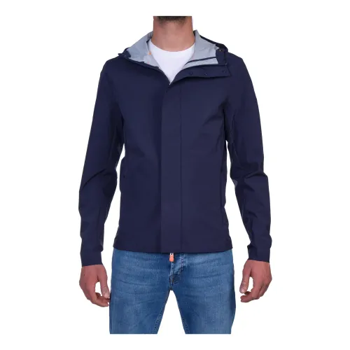 Save The Duck , Short Bistretch Jacket ,Blue male, Sizes: