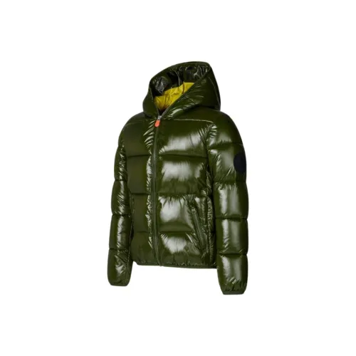 Save The Duck , Short Glossy Down Jacket ,Green male, Sizes: