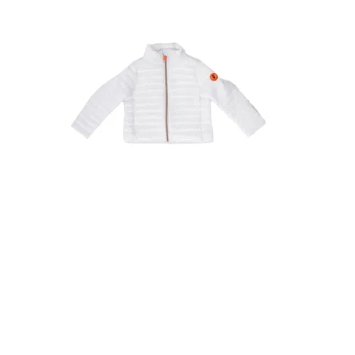 Save The Duck , White Kids Jacket with Side Logo ,White female, Sizes: