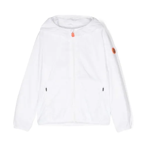 Save The Duck , White Shilo Windbreaker Jacket ,White female, Sizes:
