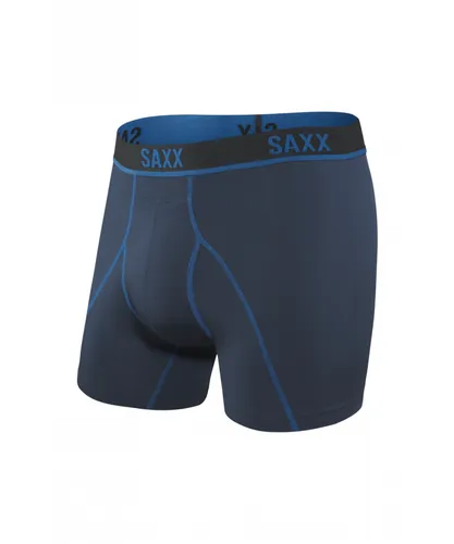 SAXX Kinetic HD Mens Boxer Brief - Navy Cotton