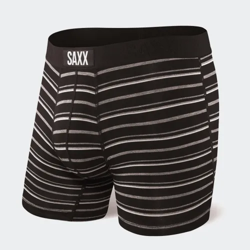 Saxx Men's Vibe Boxer Short - Black, Black