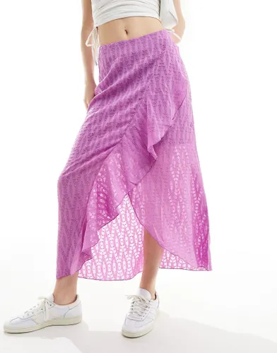 Scalpers fill ruffle skirt in lilac-Purple