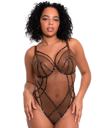 Scantilly by Curvy Kate Womens ST027704 Senses Plunge Body - Brown