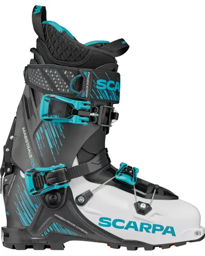 Scarpa Maestrale RS Ski Boots 2023 - White/Black/Azure MP 27.5