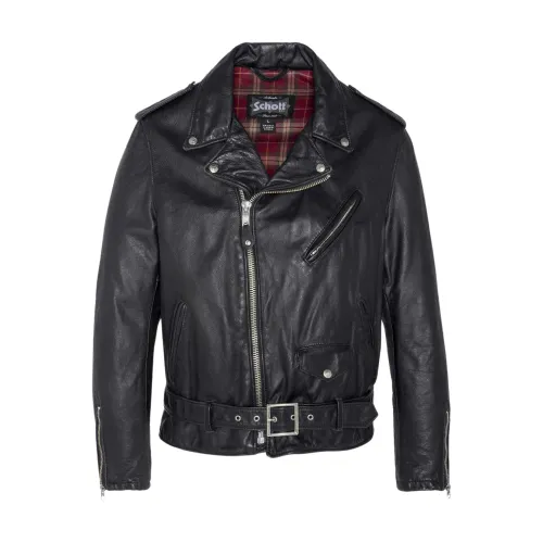 Schott NYC , Vintage Perfecto Leather Jacket ,Black male, Sizes: