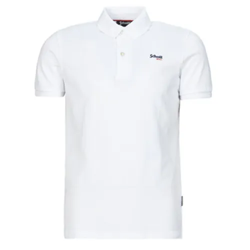 Schott  PS JAMES 3  men's Polo shirt in White