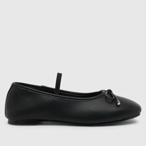 Schuh Black Lulu Ballerina Girls Junior Shoes