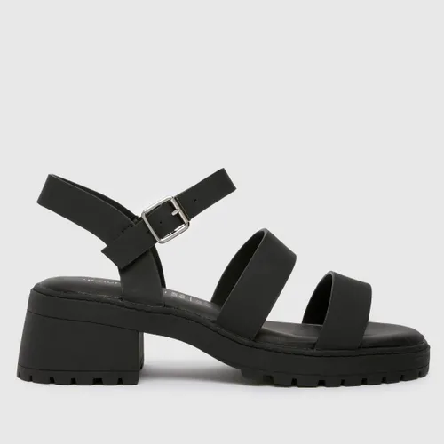 Schuh Black Taffy Heeled Girls Youth Sandals