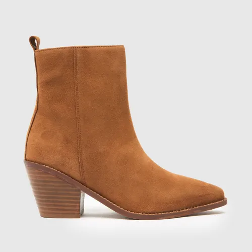 Schuh Callie Suede Western Boots In Tan