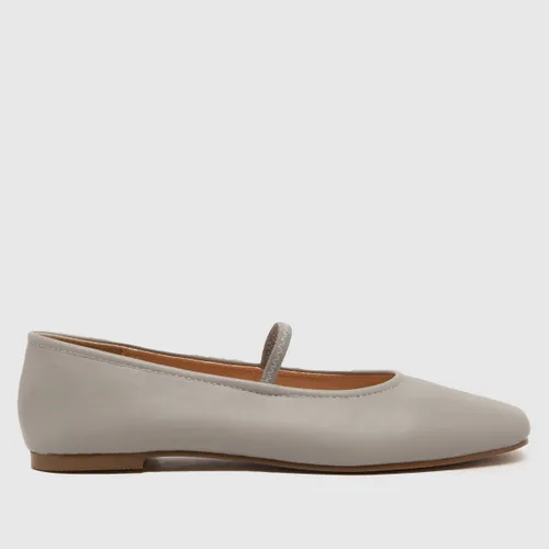Schuh Louella Mary Jane Ballerina Flat Shoes in Grey