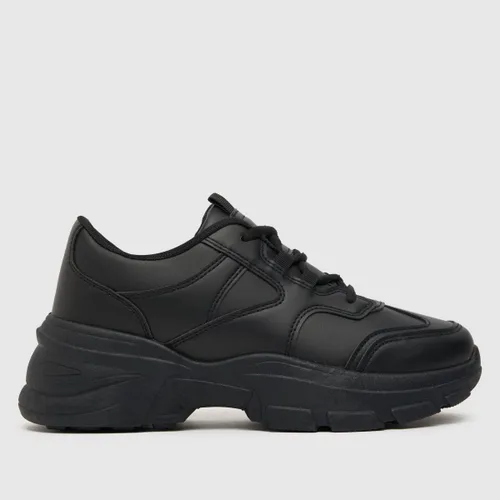 Schuh Mylo Chunky Lace Up Trainer Trainers In Black