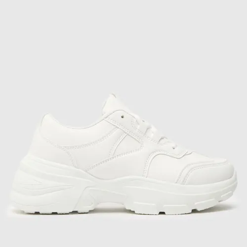 Schuh Mylo Chunky Lace Up Trainers In White