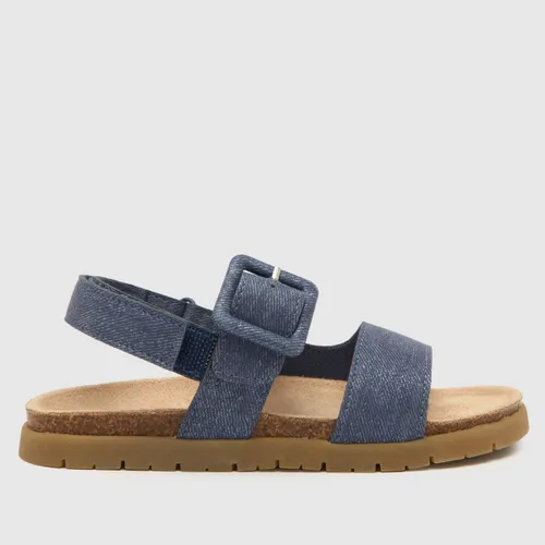 Schuh Navy Tully Footbed Girls Junior Sandals