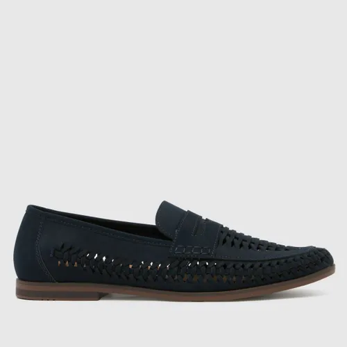 Schuh Reem Woven Loafer Shoes in Navy