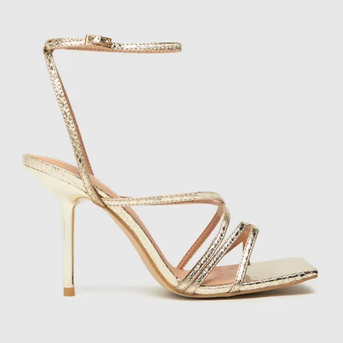 Schuh Sadie Strappy Sandal High Heels In Gold