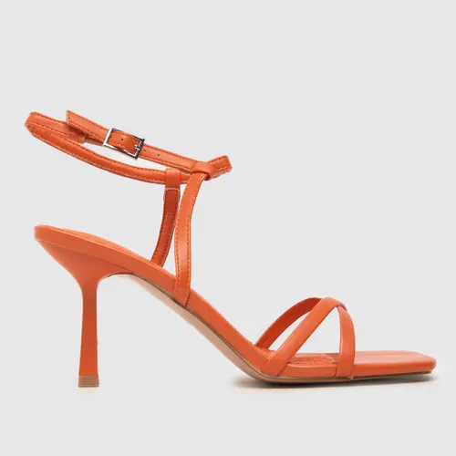 Schuh Samara Strappy Sandal High Heels In Orange