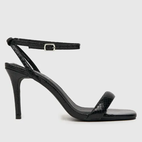 Schuh Savanna Snake Sandal High Heels In Black