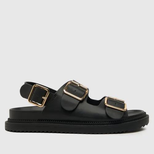 Schuh Talbot Double Buckle Sandals in Black
