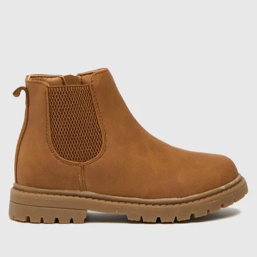 Schuh Tan Charming Chelsea Boys Toddler Boots