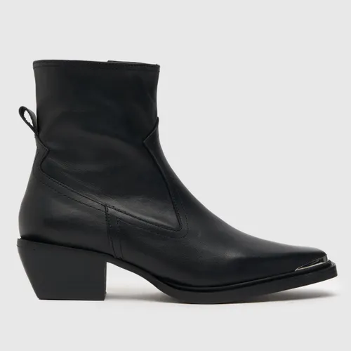 Schuh The Edit Parker Western Boots In Black