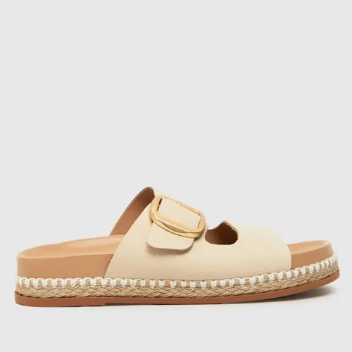 Schuh Tish Leather Buckle Sandal Sandals in Off-white