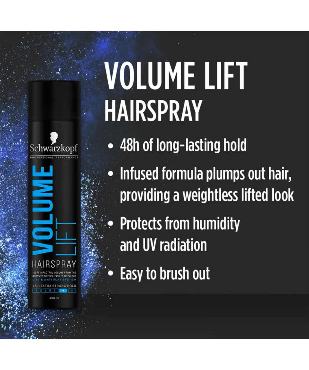 Schwarzkopf Unisex Volume Lift Hair Spray & Anti Flat System, 400ml 3pk - NA - One Size