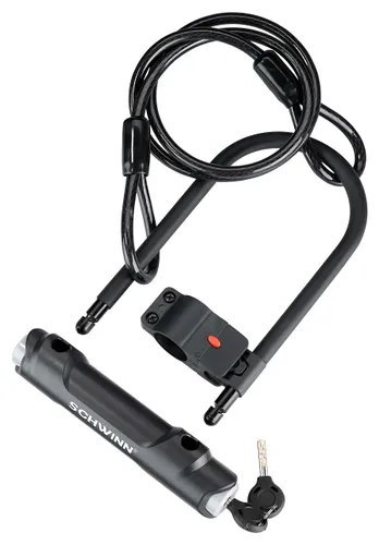 Schwinn Bike Max U-Lock with Double Crimped Cable