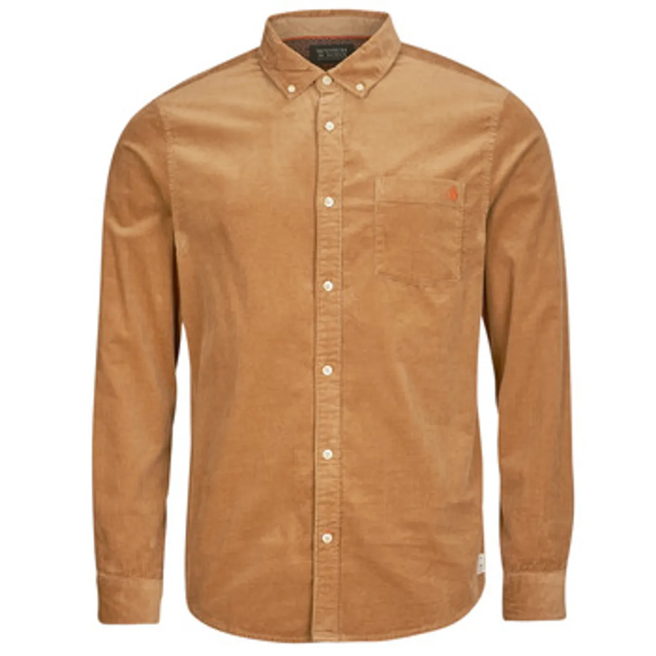 Scotch & Soda  ESSENTIAL CORDUROY  men's Long sleeved Shirt in Brown