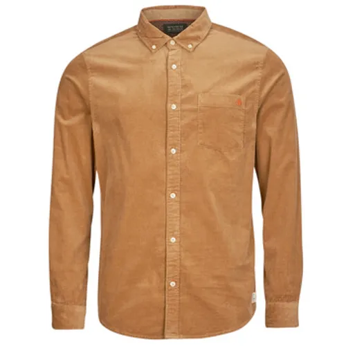 Scotch & Soda  ESSENTIAL CORDUROY  men's Long sleeved Shirt in Brown