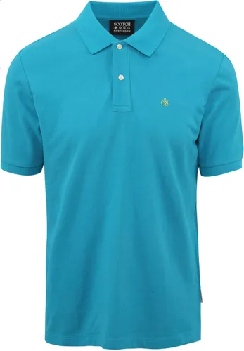 Scotch and Soda Pique Polo  Blue Turquoise