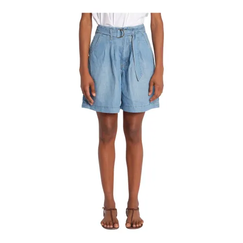 Scotch & Soda , Blue Chambré Daze Bermuda Shorts ,Blue female, Sizes:
