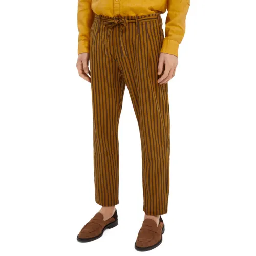 Scotch & Soda , Cotton Striped Chino Pants ,Brown male, Sizes: