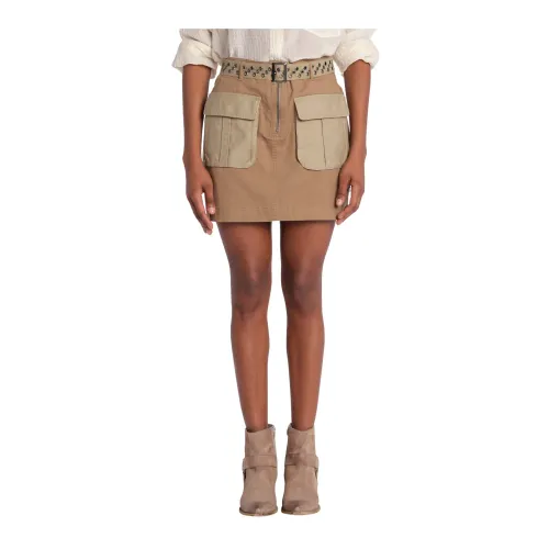 Scotch & Soda , High Rise Cargo Skirt ,Beige female, Sizes: