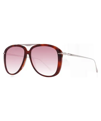 Scotch & Soda Mens Aviator Sunglasses with Gradient Lenses - Brown - One