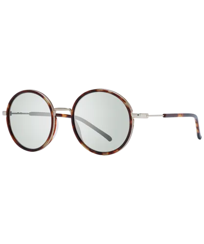 Scotch & Soda Mens Aviator Sunglasses with Green Lenses - Gold - One