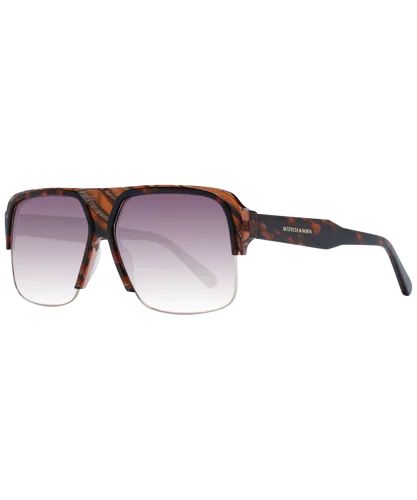 Scotch & Soda Mens Designer Square Sunglasses with Gradient Lenses - Multicolour - One