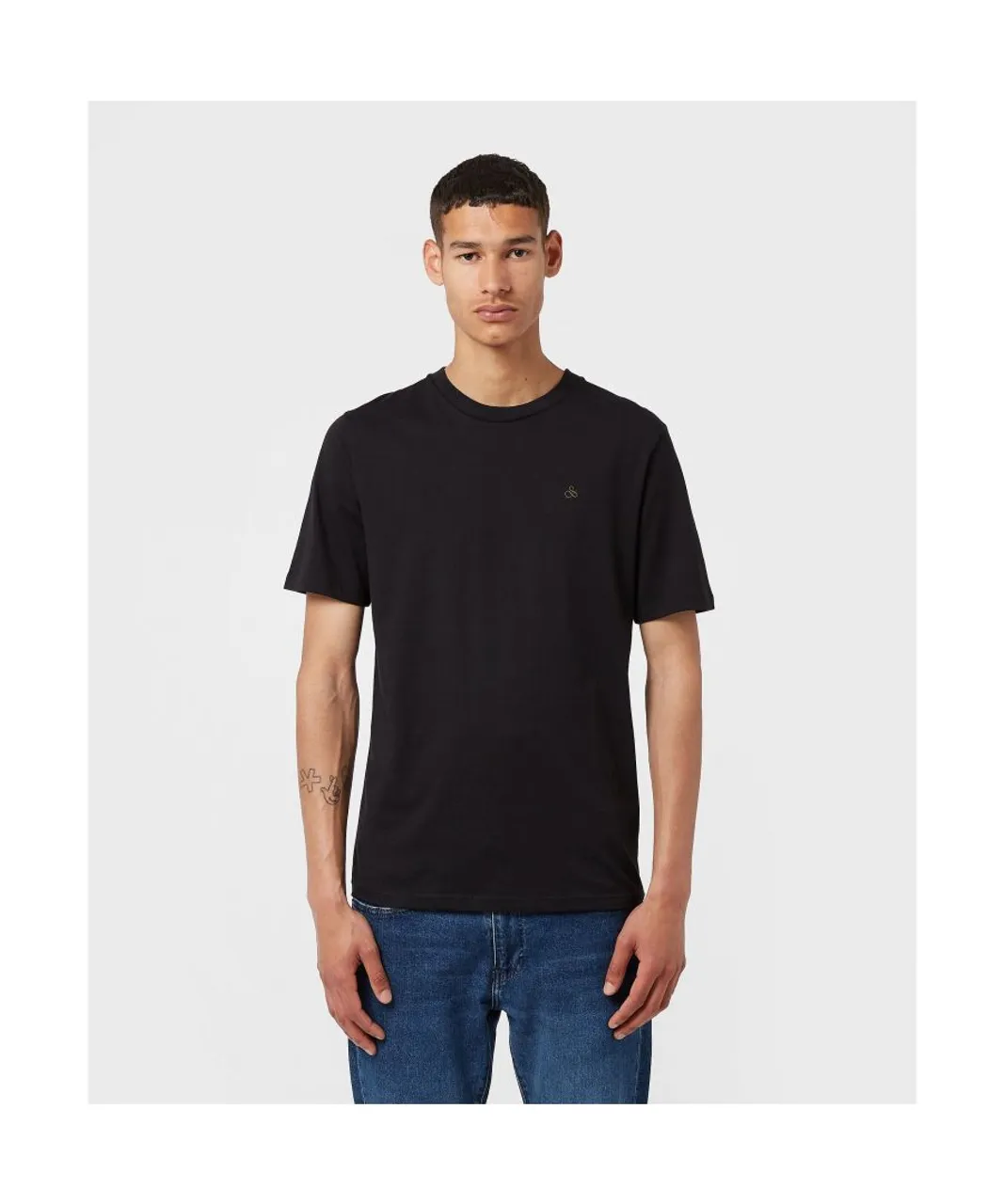 Scotch & Soda Mens Organic T-Shirt in Black Cotton