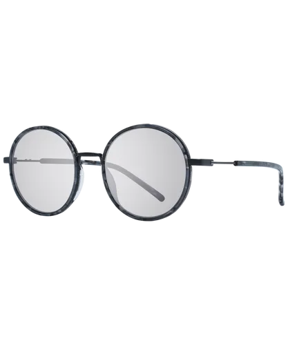 Scotch & Soda Mens Round Grey Acetate Sunglasses with 100% UVA & UVB Protection - One
